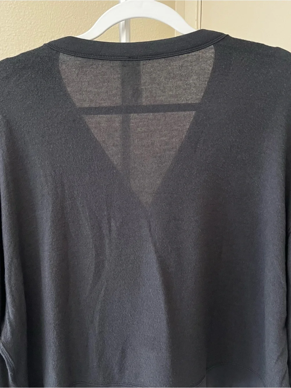 Alo Yoga Alolux Soho Cropped Henley Long Sleeve Grey Size S